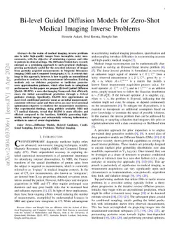 Bi-level Guided Diffusion Models for Zero-Shot Medical Imaging Inverse
  Problems