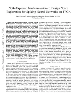 SpikeExplorer: hardware-oriented Design Space Exploration for Spiking
  Neural Networks on FPGA
