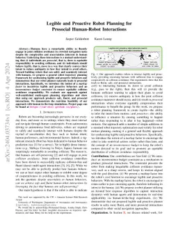 Legible and Proactive Robot Planning for Prosocial Human-Robot
  Interactions
