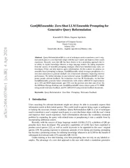 GenQREnsemble: Zero-Shot LLM Ensemble Prompting for Generative Query
  Reformulation