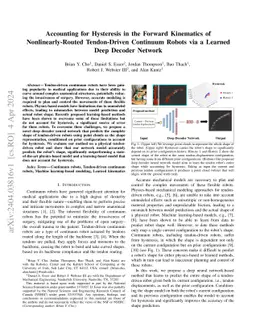 Accounting for Hysteresis in the Forward Kinematics of
  Nonlinearly-Routed Tendon-Driven Continuum Robots via a Learned Deep Decoder
  Network