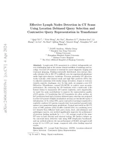 Effective Lymph Nodes Detection in CT Scans Using Location Debiased Query Selection and Contrastive Query Representation in Transformer