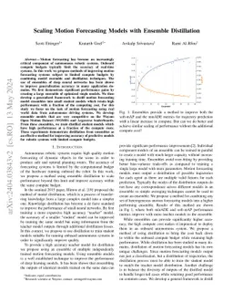 Scaling Motion Forecasting Models with Ensemble Distillation