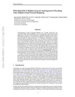 FFN-SkipLLM: A Hidden Gem for Autoregressive Decoding with Adaptive Feed
  Forward Skipping