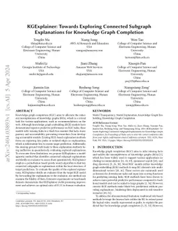 KGExplainer: Towards Exploring Connected Subgraph Explanations for
  Knowledge Graph Completion
