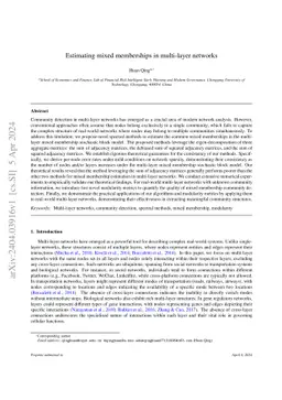 Estimating mixed memberships in multi-layer networks