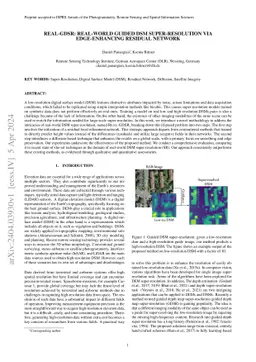 Real-GDSR: Real-World Guided DSM Super-Resolution via Edge-Enhancing
  Residual Network