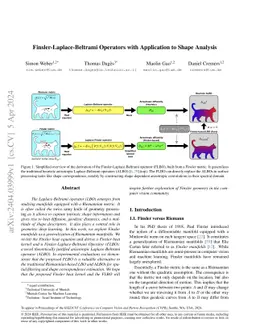 Finsler-Laplace-Beltrami Operators with Application to Shape Analysis