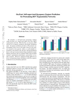 OccFeat: Self-supervised Occupancy Feature Prediction for Pretraining
  BEV Segmentation Networks