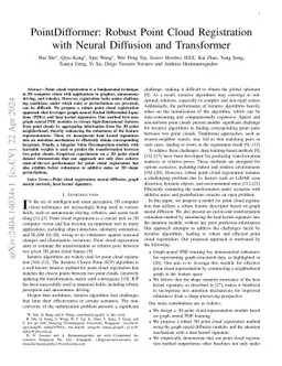 PointDifformer: Robust Point Cloud Registration With Neural Diffusion
  and Transformer