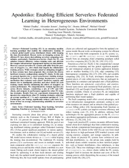 Apodotiko: Enabling Efficient Serverless Federated Learning in
  Heterogeneous Environments