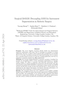Surgical-DeSAM: Decoupling SAM for Instrument Segmentation in Robotic
  Surgery
