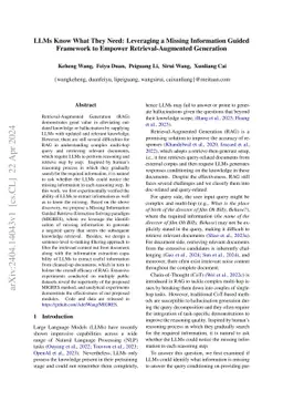 LLMs Know What They Need: Leveraging a Missing Information Guided
  Framework to Empower Retrieval-Augmented Generation