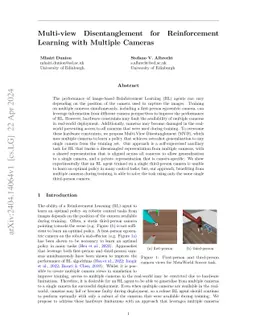 Multi-view Disentanglement for Reinforcement Learning with Multiple
  Cameras