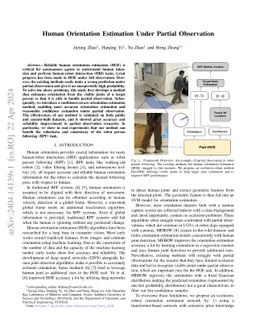 Human Orientation Estimation under Partial Observation