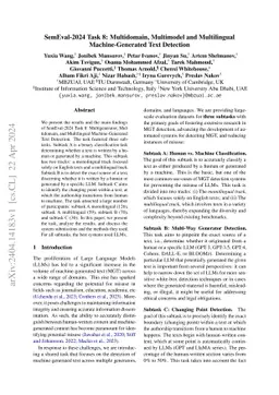 SemEval-2024 Task 8: Multidomain, Multimodel and Multilingual
  Machine-Generated Text Detection