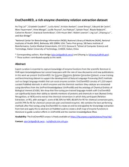 EnzChemRED, a rich enzyme chemistry relation extraction dataset