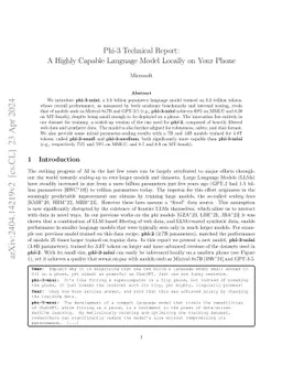 Phi-3 Technical Report: A Highly Capable Language Model Locally on Your
  Phone