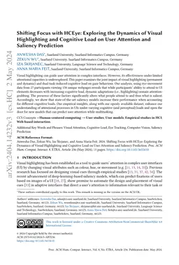 Shifting Focus with HCEye: Exploring the Dynamics of Visual Highlighting
  and Cognitive Load on User Attention and Saliency Prediction