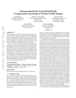 AI-Generated Faces in the Real World: A Large-Scale Case Study of
  Twitter Profile Images