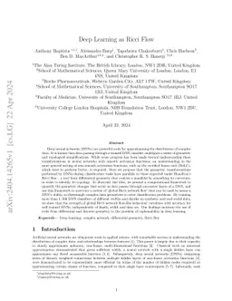 Deep Learning as Ricci Flow