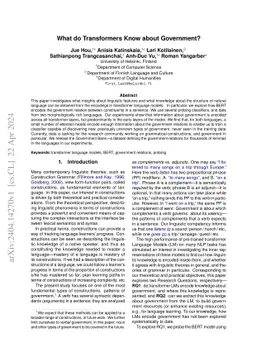 What do Transformers Know about Government?