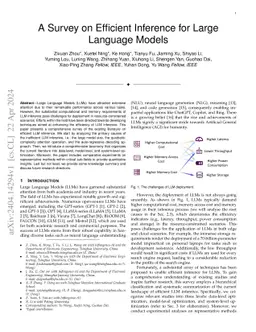 A Survey on Efficient Inference for Large Language Models