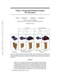 X-Ray: A Sequential 3D Representation For Generation