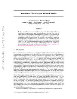 Automatic Discovery of Visual Circuits