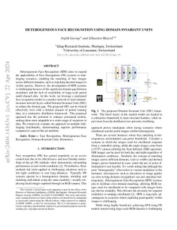 Heterogeneous Face Recognition Using Domain Invariant Units