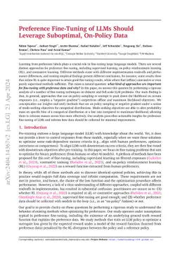Preference Fine-Tuning of LLMs Should Leverage Suboptimal, On-Policy
  Data