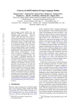 A Survey on Self-Evolution of Large Language Models