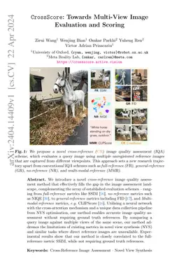 CrossScore: Towards Multi-View Image Evaluation and Scoring