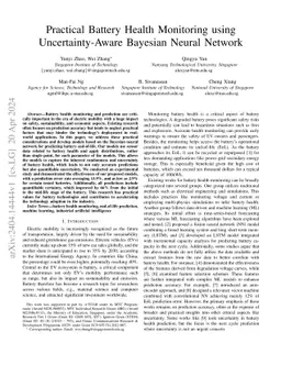 Practical Battery Health Monitoring using Uncertainty-Aware Bayesian
  Neural Network