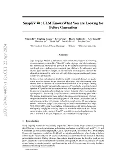 SnapKV: LLM Knows What You are Looking for Before Generation