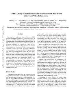 UVEB: A Large-scale Benchmark and Baseline Towards Real-World Underwater
  Video Enhancement
