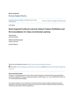 Brain-Inspired Continual Learning-Robust Feature Distillation and
  Re-Consolidation for Class Incremental Learning