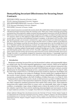 Demystifying Invariant Effectiveness for Securing Smart Contracts