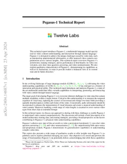Pegasus-v1 Technical Report