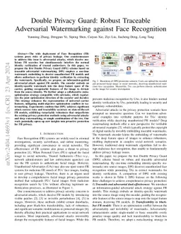 Double Privacy Guard: Robust Traceable Adversarial Watermarking against
  Face Recognition