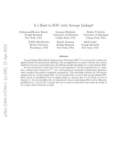 It's Hard to HAC with Average Linkage!