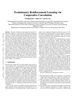 Evolutionary Reinforcement Learning via Cooperative Coevolution