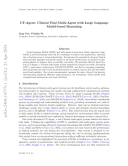 CT-Agent: Clinical Trial Multi-Agent with Large Language Model-based
  Reasoning