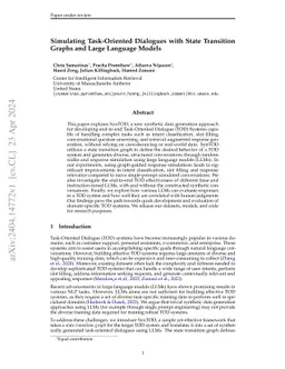 Simulating Task-Oriented Dialogues with State Transition Graphs and
  Large Language Models