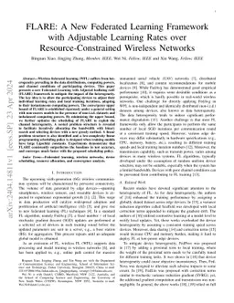 FLARE: A New Federated Learning Framework with Adjustable Learning Rates
  over Resource-Constrained Wireless Networks