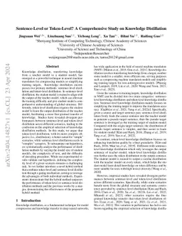 Sentence-Level or Token-Level? A Comprehensive Study on Knowledge
  Distillation