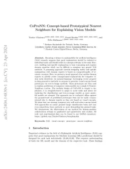 CoProNN: Concept-based Prototypical Nearest Neighbors for Explaining
  Vision Models