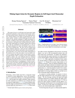 Mining Supervision for Dynamic Regions in Self-Supervised Monocular
  Depth Estimation
