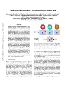 Fin-Fed-OD: Federated Outlier Detection on Financial Tabular Data