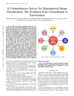 A Comprehensive Survey for Hyperspectral Image Classification: The
  Evolution from Conventional to Transformers